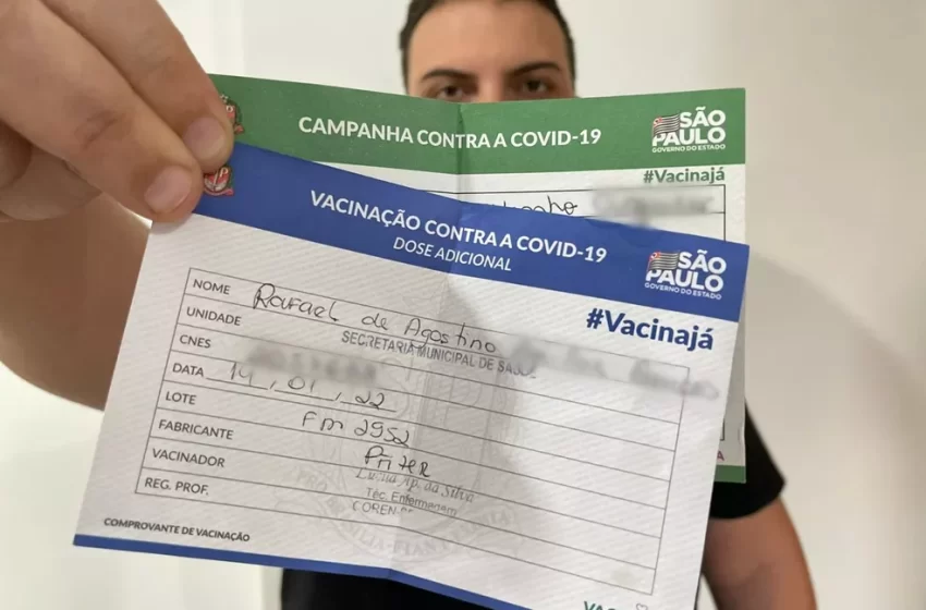  Governador de SP sanciona projeto de lei contra cartão de vacinação de Covid-19